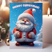 Cartes Pour Fêtes Annuelles Joyeux Noël du Père Noël 3D