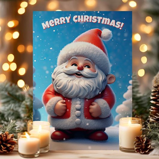 Cartes Pour Fêtes Annuelles Joyeux Noël du Père Noël 3D