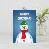 Cartes Pour Fêtes Annuelles Joyeux Noël du Snowman (Debout devant)