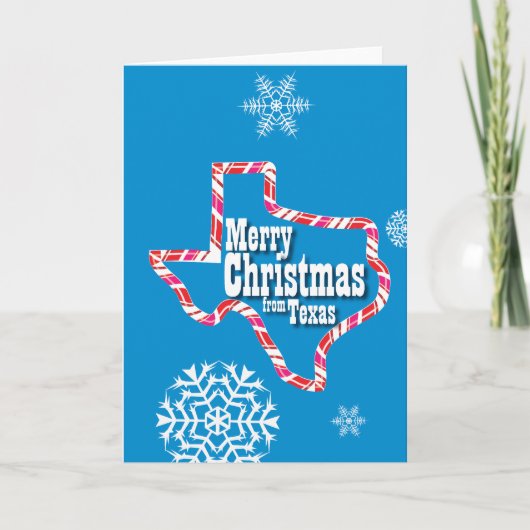 Cartes Pour Fêtes Annuelles Joyeux Noël du Texas (Devant)