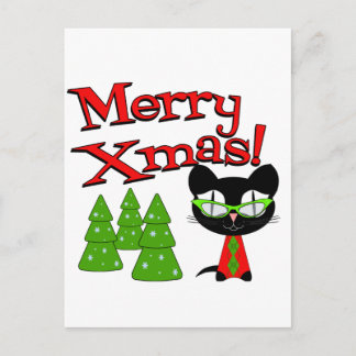 Cartes Pour Fêtes Annuelles Joyeux Noël d'un Cool Kitty