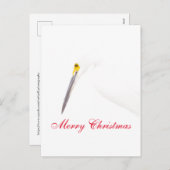 Cartes Pour Fêtes Annuelles Joyeux Noël d'une aigrette (Devant / Derrière)