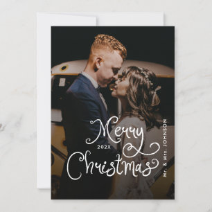 Cartes Pour Fêtes Annuelles Joyeux Noël Écriture Fantaisiste Photo personnali