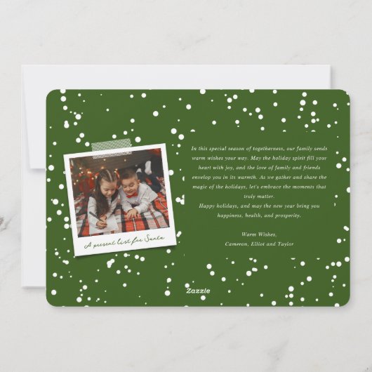 Cartes Pour Fêtes Annuelles Joyeux Noël écriture manuscrite Script Photo moder (Dos)