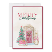 Joyeux Noël écriture rose Maison de Campagne Vinta