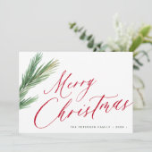 Cartes Pour Fêtes Annuelles Joyeux Noël écriture rouge vert (Debout devant)