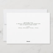 Cartes Pour Fêtes Annuelles Joyeux Noël écriture rouge vert (Dos)