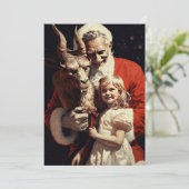 Cartes Pour Fêtes Annuelles Joyeux Noël Éffrayant Horreur Devil Père Noël (Debout devant)