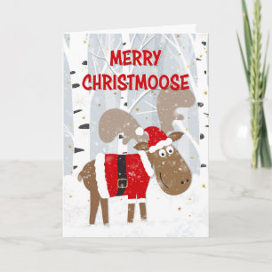 Cartes Pour Fêtes Annuelles Joyeux Noël Élan de Fête