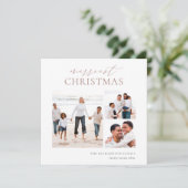 Cartes Pour Fêtes Annuelles Joyeux Noël Elegant 3 Photo Collage (Debout devant)