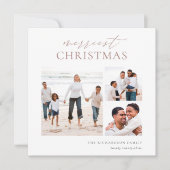 Cartes Pour Fêtes Annuelles Joyeux Noël Elegant 3 Photo Collage (Devant)