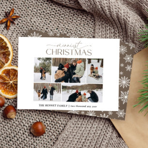 Cartes Pour Fêtes Annuelles Joyeux Noël Élégant 5 Collage de photos Mud