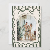 Cartes Pour Fêtes Annuelles Joyeux Noël Elegant Bow Photo (Devant)