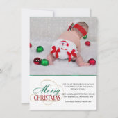 Cartes Pour Fêtes Annuelles Joyeux Noël Élégant moderne Script de vacances (Devant)