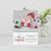 Cartes Pour Fêtes Annuelles Joyeux Noël Élégant moderne Script de vacances (Debout devant)