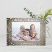 Cartes Pour Fêtes Annuelles Joyeux Noël Elegant Parties scintillant or Rouge P (Debout devant)