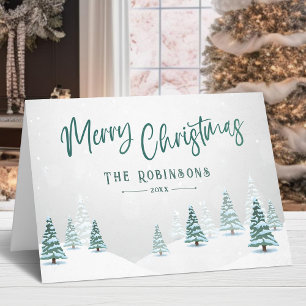 Cartes Pour Fêtes Annuelles Joyeux Noël élégant rustique Country Winter Tree