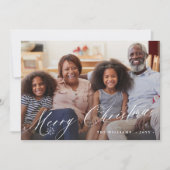 Cartes Pour Fêtes Annuelles Joyeux Noël élégant script simple photo (Devant)