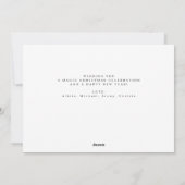 Cartes Pour Fêtes Annuelles Joyeux Noël élégant script simple photo (Dos)