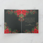 Cartes Pour Fêtes Annuelles Joyeux Noël Élégant Vert Rouge Botanique (Intérieur)