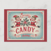 Cartes Pour Fêtes Annuelles Joyeux Noël Elf (Devant)