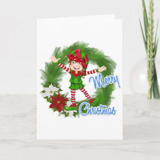 Cartes Pour Fêtes Annuelles Joyeux Noël Elf