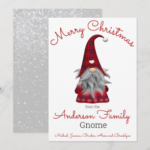 Cartes Pour Fêtes Annuelles Joyeux Noël Elf Personnalisé Mignon Drôle Gnome
