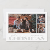 Cartes Pour Fêtes Annuelles Joyeux Noël en argent multiple (Devant)