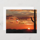 Cartes Pour Fêtes Annuelles Joyeux Noël en Arizona (Devant / Derrière)