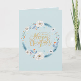 Cartes Pour Fêtes Annuelles Joyeux Noël en bleu