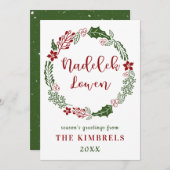 Cartes Pour Fêtes Annuelles Joyeux Noël en cornique, Coutume (Devant / Derrière)