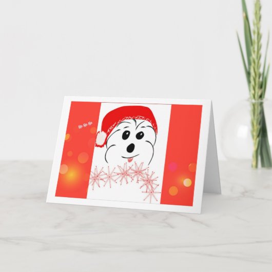 Cartes Pour Fêtes Annuelles Joyeux Noël en coton de Tulear (Devant)