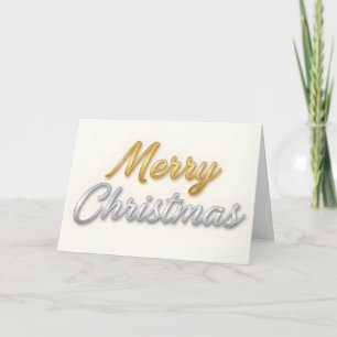Cartes Pour Fêtes Annuelles Joyeux Noël en écriture métallique mixte