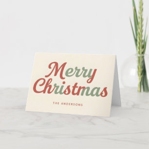 Cartes Pour Fêtes Annuelles Joyeux Noël en écriture rétro moderne