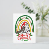 Cartes Pour Fêtes Annuelles Joyeux Noël en féline norvégienne (Debout devant)