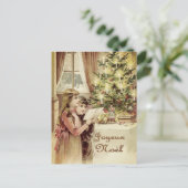 Cartes Pour Fêtes Annuelles Joyeux Noël en français (Debout devant)