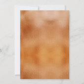 Cartes Pour Fêtes Annuelles Joyeux Noël en métal orange moderne (Dos)