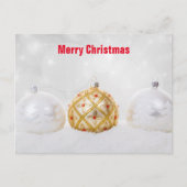 Cartes Pour Fêtes Annuelles Joyeux Noël en or et en argent (Devant)