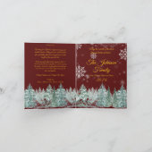 Cartes Pour Fêtes Annuelles Joyeux Noël en pin rustique traditionnel de Bourgo (Intérieur)