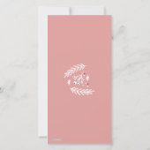 Cartes Pour Fêtes Annuelles Joyeux Noël en rose (Dos)