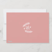 Cartes Pour Fêtes Annuelles Joyeux Noël en rose (Dos)