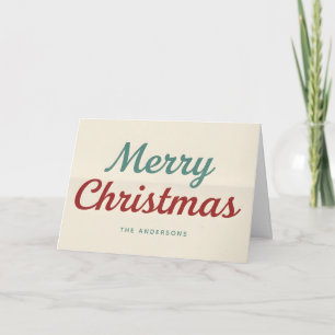Cartes Pour Fêtes Annuelles Joyeux Noël en script minimaliste moderne du milie