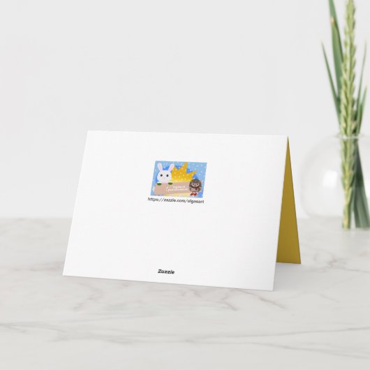 Cartes Pour Fêtes Annuelles Joyeux Noël en ukrainien - Lapin & Hérisson (Dos)