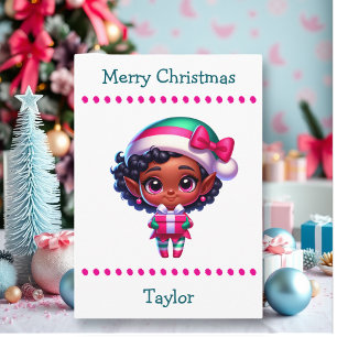 Cartes Pour Fêtes Annuelles Joyeux Noël enfantin mignon Recherche de mots à