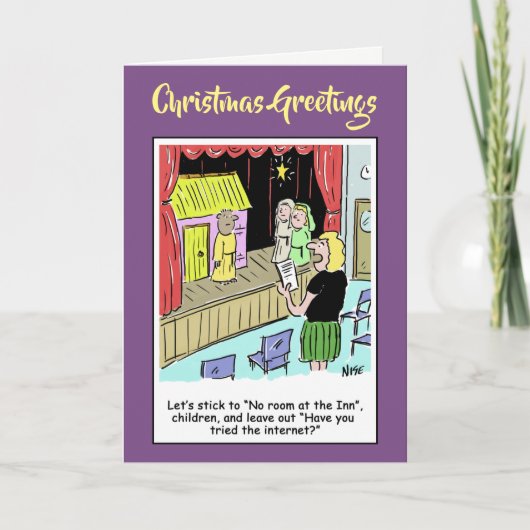 Cartes Pour Fêtes Annuelles Joyeux Noël Enseignant Noël Nativité Jouer (Devant)