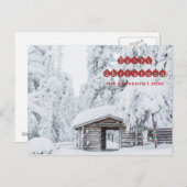 Cartes Pour Fêtes Annuelles Joyeux Noël - Entrée du Cabine en journal en Finla (Devant / Derrière)