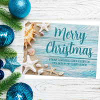 Joyeux Noël Entreprise de plage mignonne Coquillag