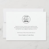 Cartes Pour Fêtes Annuelles Joyeux Noël Entreprise logo Sapins modernes (Dos)