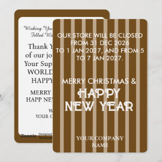 CARTES POUR FÊTES ANNUELLES JOYEUX NOËL ENTREPRISE PERSONNALISÉE MODERNE ÉLÉGA