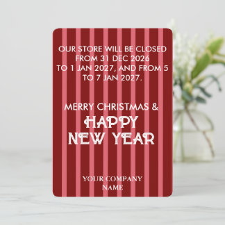 CARTES POUR FÊTES ANNUELLES JOYEUX NOËL ENTREPRISE PERSONNALISÉE MODERNE ÉLÉGA